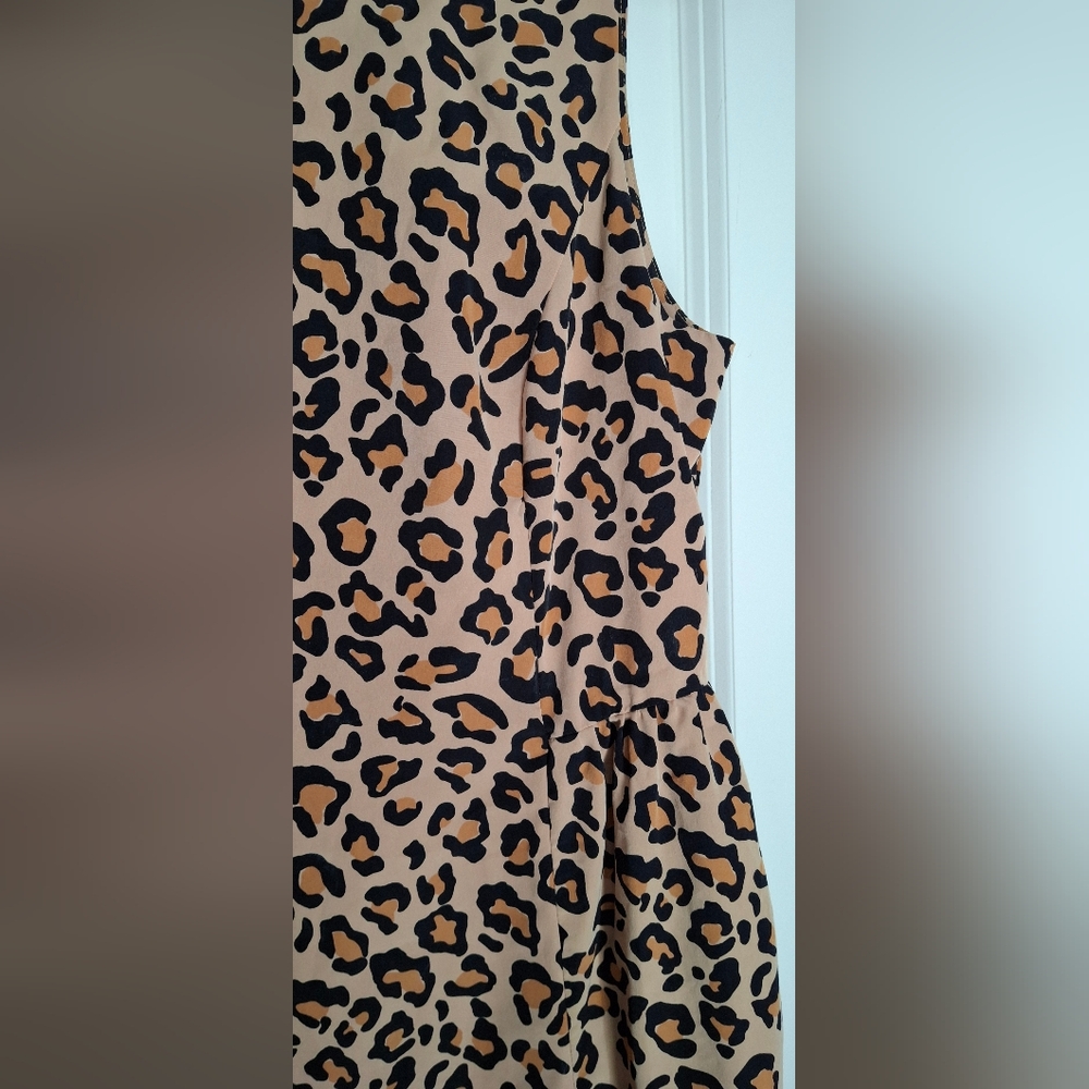 Gap strech animal print womens dress sz 8 casual party cocktail travel casual - Picture 7 of 9